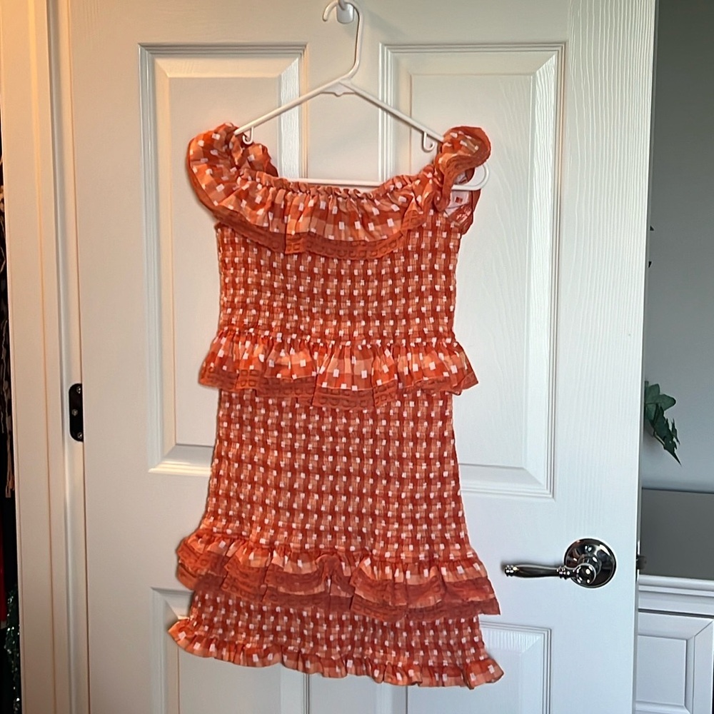 Teri Tularosa Dress Medium Tangerine